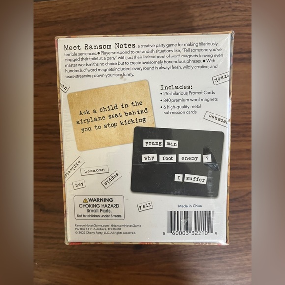 Ransom Notes The Ridiculous Word Magnet Game Party Game Brand New Sealed - Picture 7 of 7